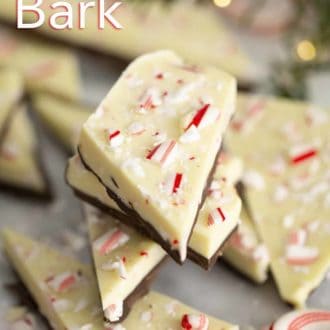 stack of peppermint bark