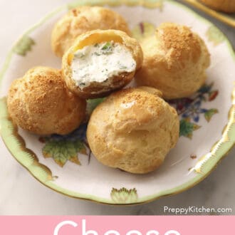 A bite has been taken out of one of there cheese puffs.