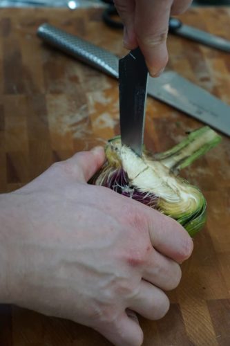 Lemony Roasted Artichokes