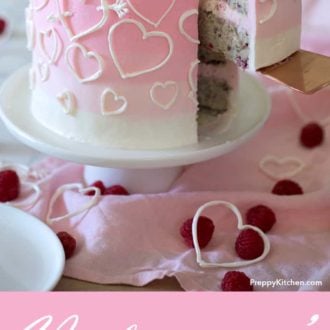 Raspberry Valentine's Cake