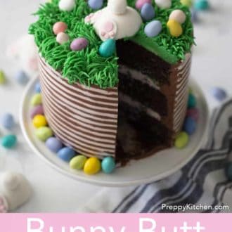 bunny butt easter cake