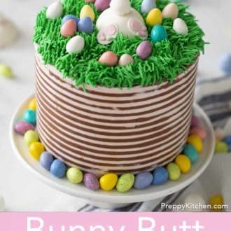 bunny butt easter cake