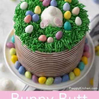 bunny butt easter cake