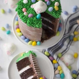 bunny butt easter cake
