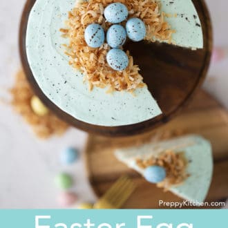 robin's egg easter cake