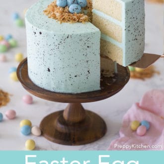 robin's egg easter cake