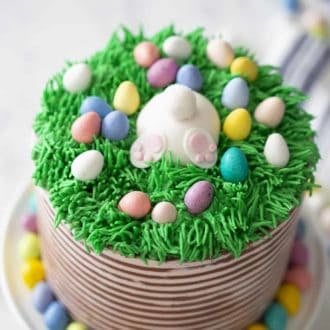 bunny butt easter cake