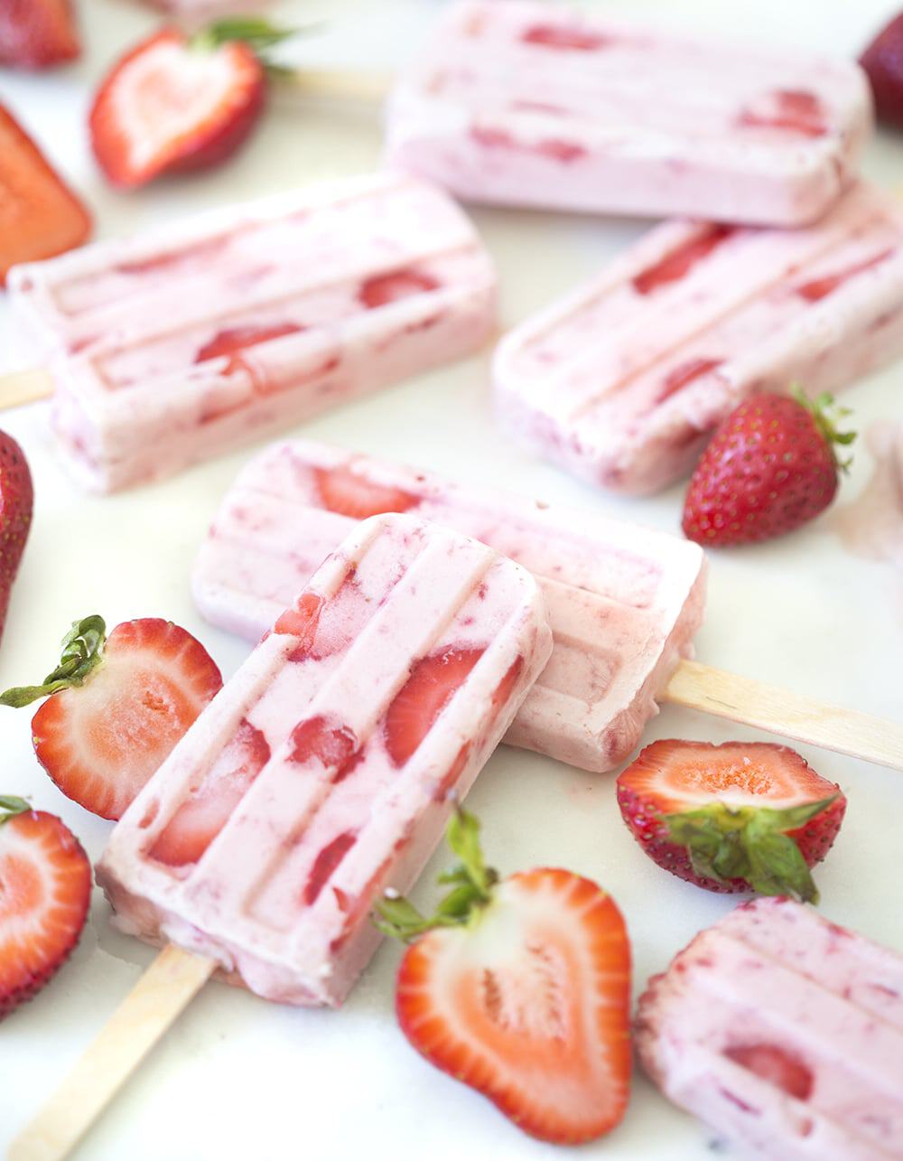 Strawberry Popsicles