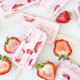 Strawberry Popsicles