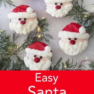 santa claus cupcakes