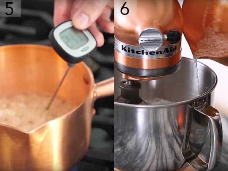 Itallian buttercream getting made.