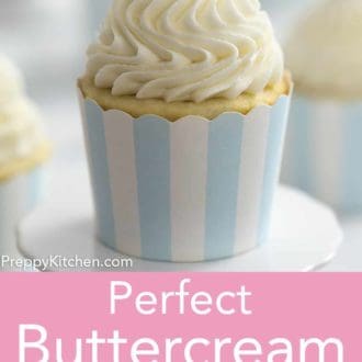 cupcake with vanilla buttercream frosting