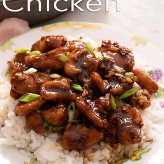 A interest graphic of Bourbon Chicken