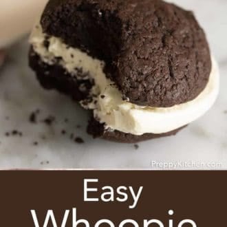 whoopie pie with bite taken out