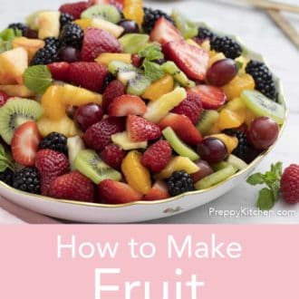 fruit salad in a serving bowl