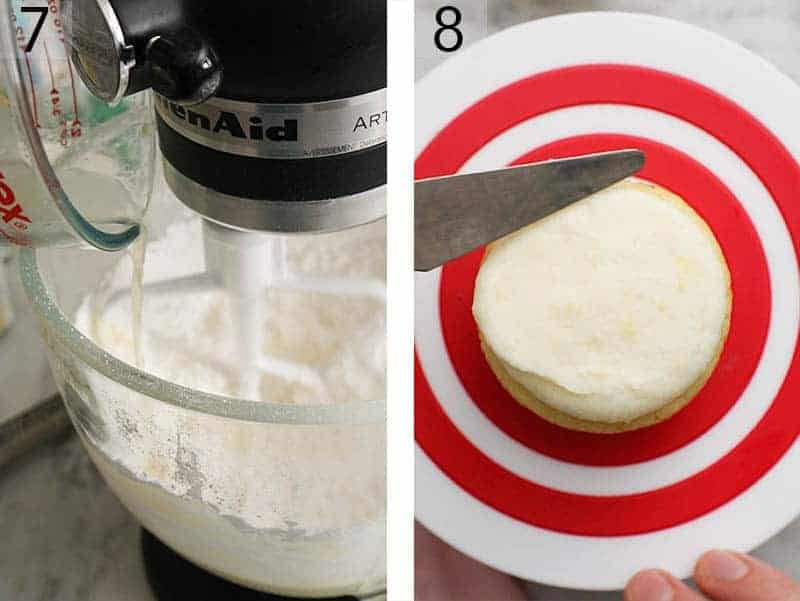 Lemon butter crem being made for lemon cupcakes.