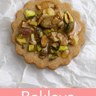 baklava cookie on white paper