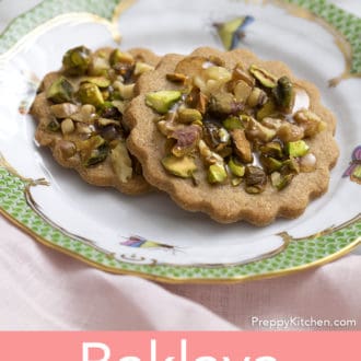 baklava cookies on a plate