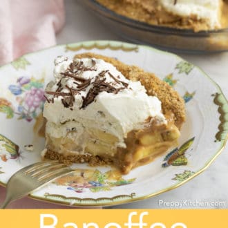 piece of banoffee pie on a plate