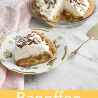 piece of banoffee pie on a plate