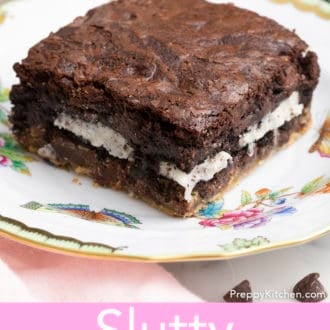 slutty brownies on a plate