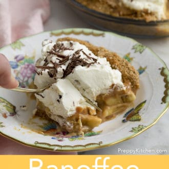 piece of banoffee pie on a plate