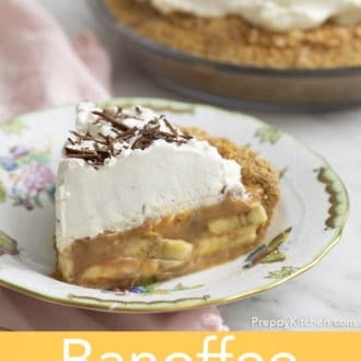 piece of banoffee pie on a plate