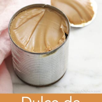 open can of dulce de leche