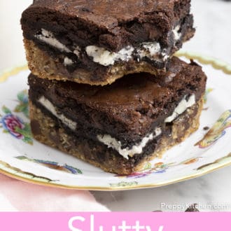 slutty brownies on a plate