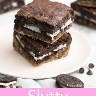 slutty brownies on a plate