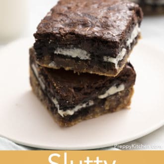 slutty brownies on a plate