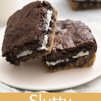 slutty brownies on a plate