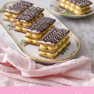 Mille Feuilles on a Herend serving tray.
