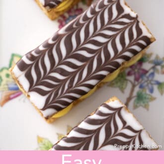 Top down photo of a Mille Feuille.