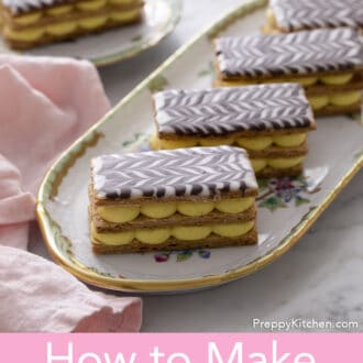 Mille Feuille with vanilla cream