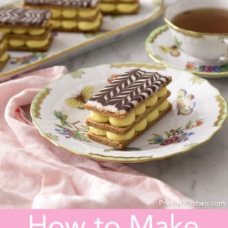 Mille Feuille with puff pastry.