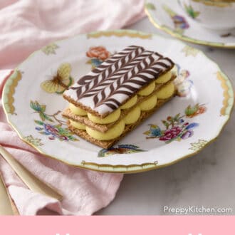 A Mille Feuille on a Herend plate.