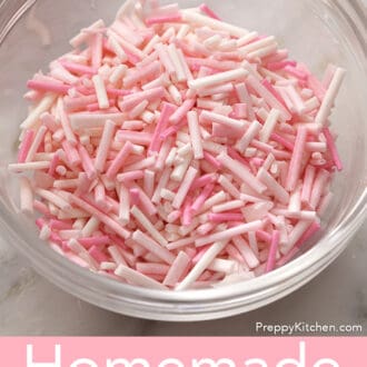 A bowl of homemade sprinkles.