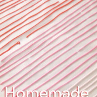 Piped homemade sprinkles before getting cut.