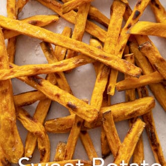 Close up of sweet potato fries