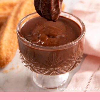 A pinterest graphic for homemade churros