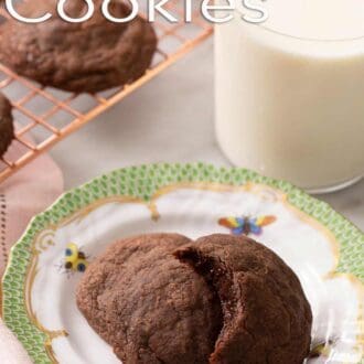 A pinterest graphic of Nutella cookies