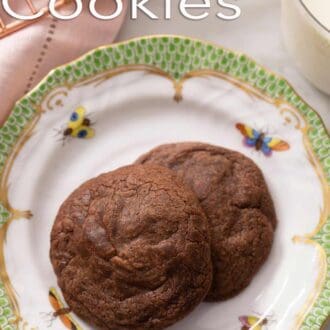 A pinterest graphic of Nutella cookies