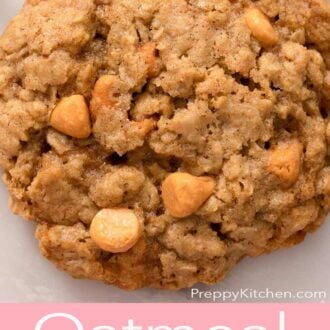 Pinterest graphic of an oatmeal scotchie.