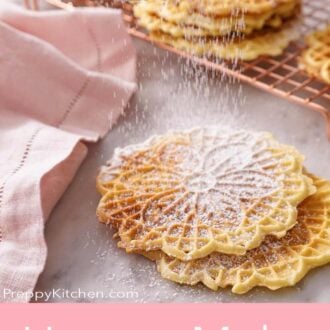 A pinterest graphic for how to make powdered sugar