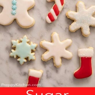 A pinterest graphic for sugar cookie icing