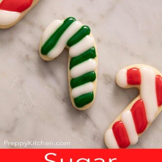 A pinterest graphic for sugar cookie icing