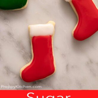 A pinterest graphic for sugar cookie icing