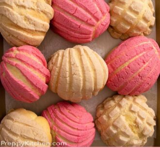 A pinterest graphic of Pan Dulce