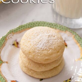 A pinterest graphic of sour cream cookies
